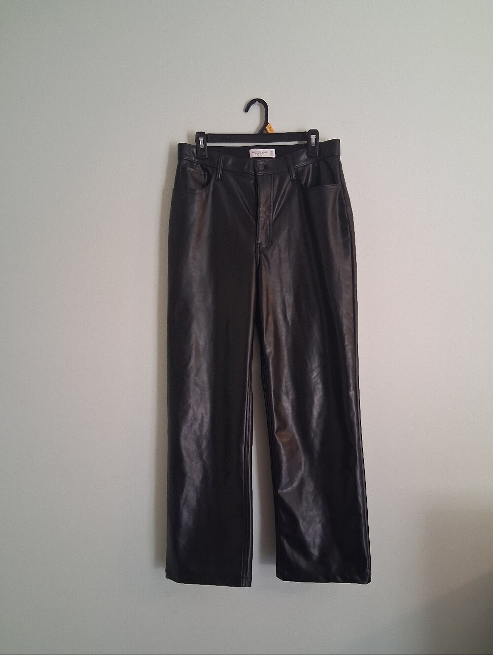 Abercrombie & Fitch Black Faux Leather Pants Womens 30/10s